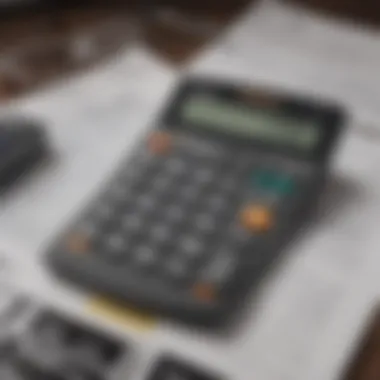 A close-up of financial documents and calculators used for investment planning