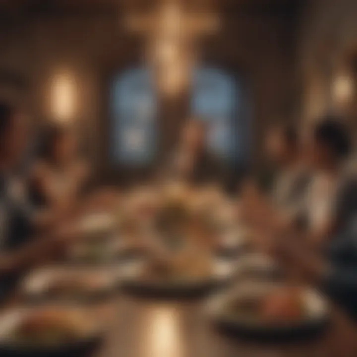 Group of friends enjoying a meal together