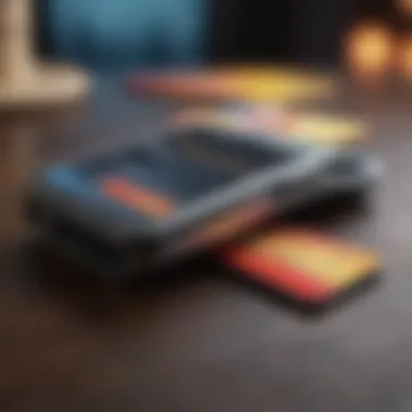 Optimizing Mobile Transactions Smartphone displaying a credit card app interface