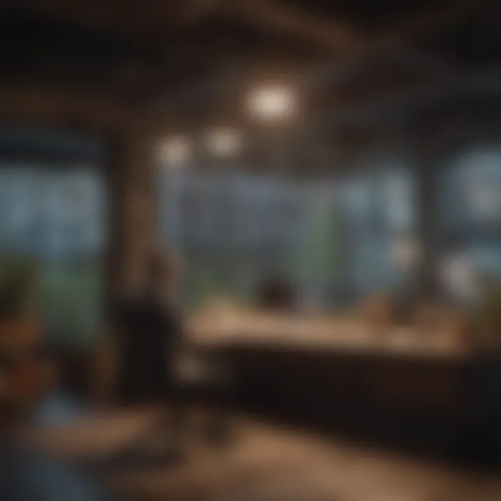 An innovative workspace filled with creative ideas and collaboration.