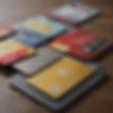 Diverse selection of credit cards displayed on a table