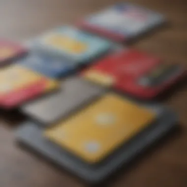 Diverse selection of credit cards displayed on a table