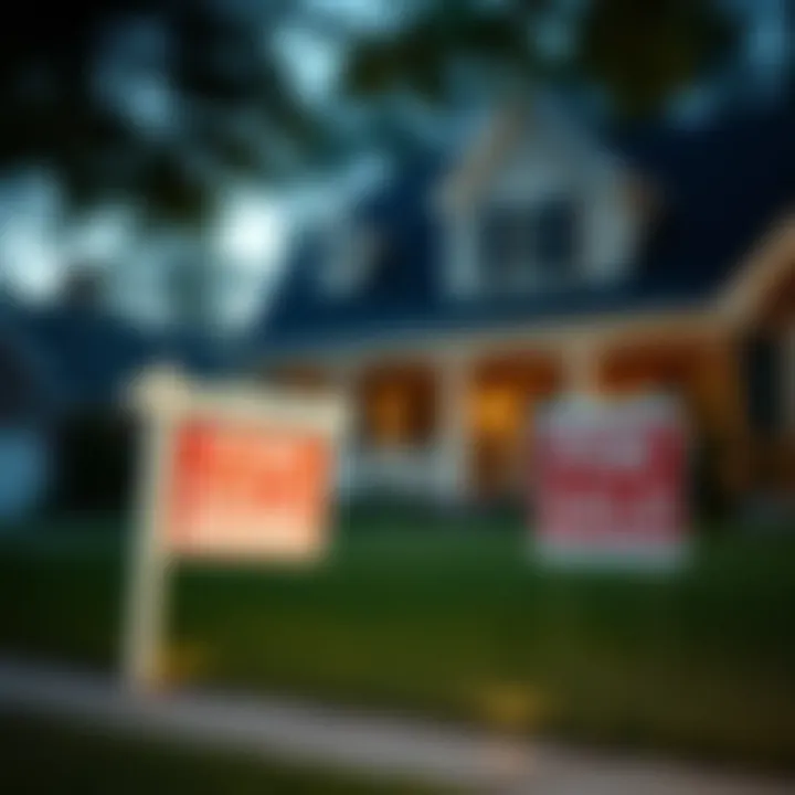 A house with a 'For Sale' sign