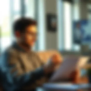 Effective Loan Management Techniques Individual reviewing loan management strategies