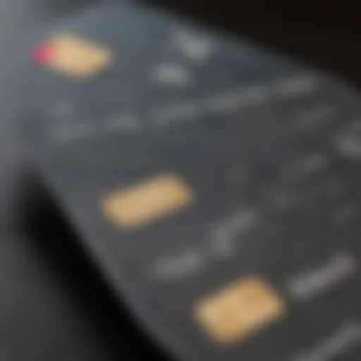 A close-up view of a secured credit card showcasing its features and design