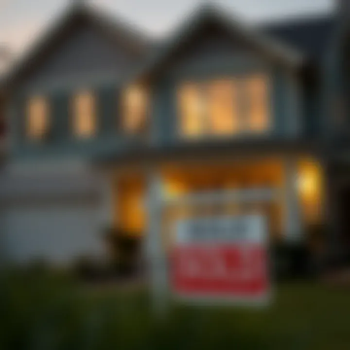 A modern home with a sold sign in front