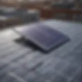 A sleek solar panel installation on a modern rooftop